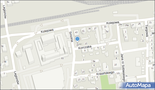 Czechowice-Dziedzice, Korczaka Janusza, 12, mapa Czechowic-Dziedzic