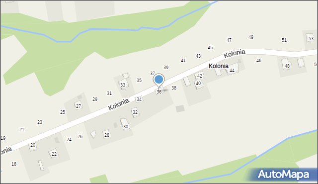 Czechówka, Kolonia, 36, mapa Czechówka