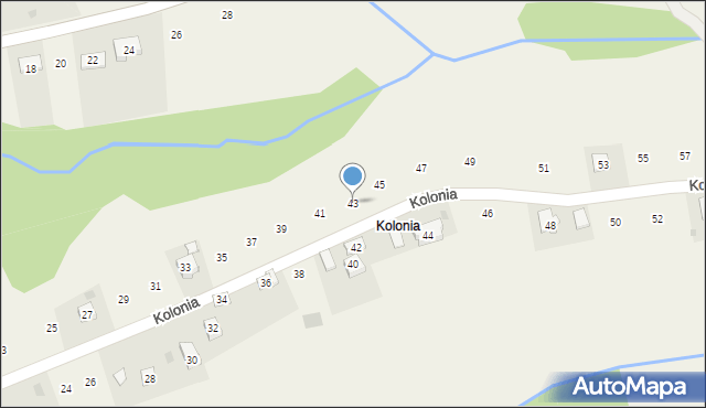 Czechówka, Kolonia, 43, mapa Czechówka