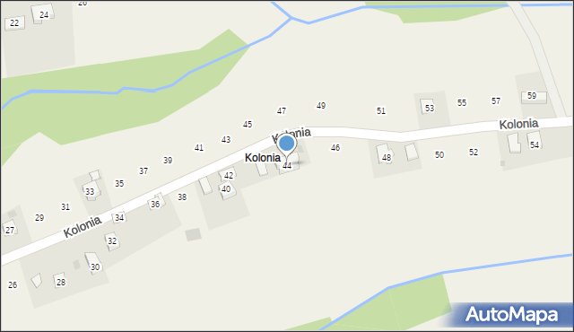 Czechówka, Kolonia, 44, mapa Czechówka