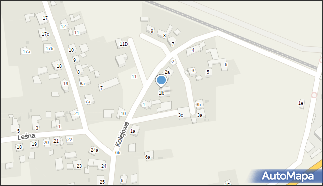 Czekanów, Kolejowa, 1b, mapa Czekanów