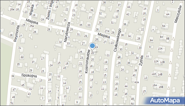 Czeladź, Kosmonautów, 22, mapa Czeladź