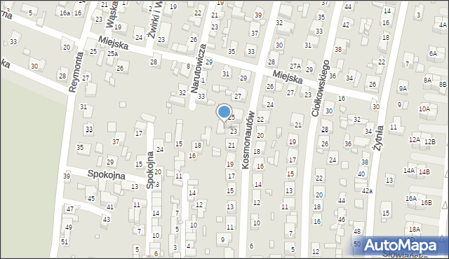 Czeladź, Kosmonautów, 23A, mapa Czeladź