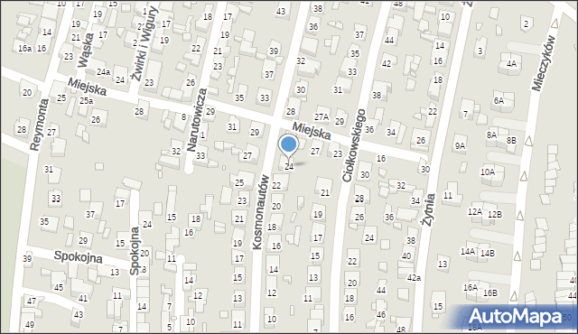 Czeladź, Kosmonautów, 24, mapa Czeladź