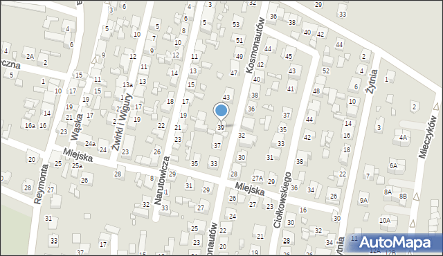 Czeladź, Kosmonautów, 39, mapa Czeladź