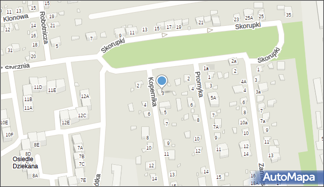 Czeladź, Kopernika Mikołaja, 3, mapa Czeladź