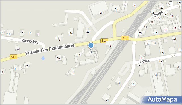Czempiń, Kościańskie Przedmieście, 3, mapa Czempiń