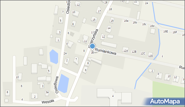 Czerlejno, Kostrzyńska, 10, mapa Czerlejno