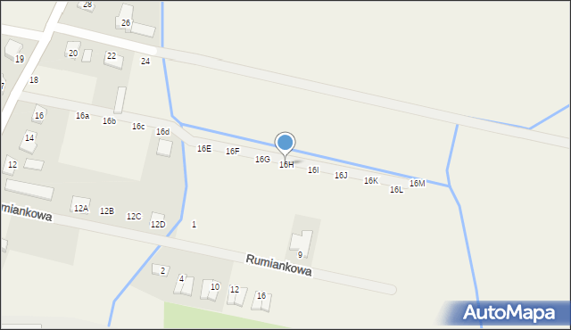 Czerlejno, Kostrzyńska, 16H, mapa Czerlejno