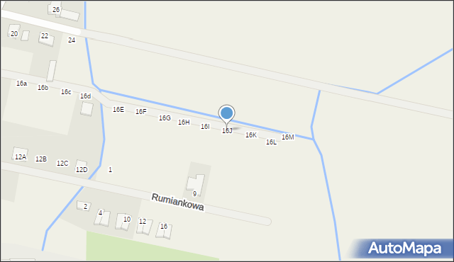 Czerlejno, Kostrzyńska, 16J, mapa Czerlejno