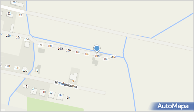 Czerlejno, Kostrzyńska, 16K, mapa Czerlejno