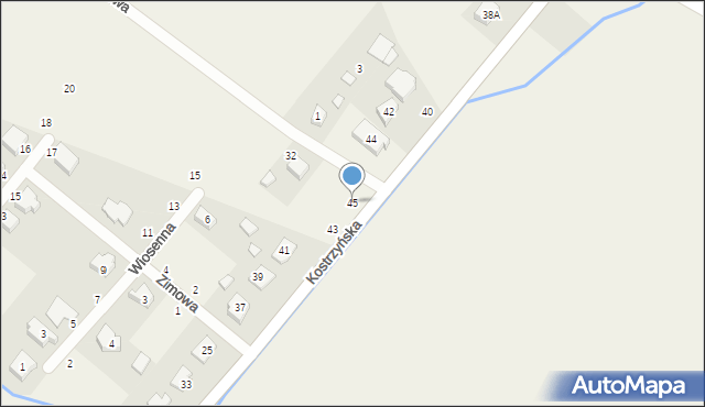 Czerlejno, Kostrzyńska, 45, mapa Czerlejno