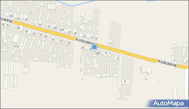 Czermno, Kościelna, 13, mapa Czermno