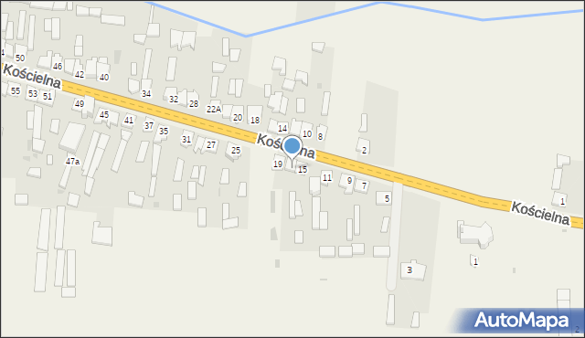 Czermno, Kościelna, 17, mapa Czermno