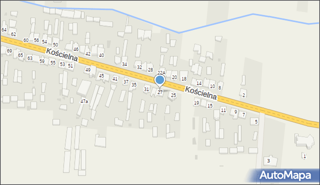 Czermno, Kościelna, 27, mapa Czermno