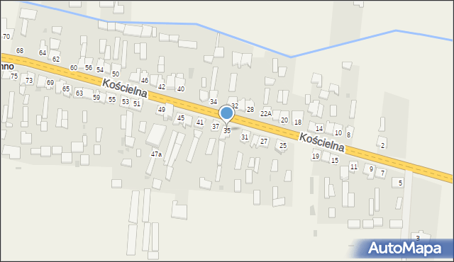 Czermno, Kościelna, 35, mapa Czermno