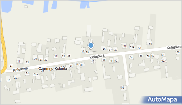 Czermno-Kolonia, Kolejowa, 41, mapa Czermno-Kolonia