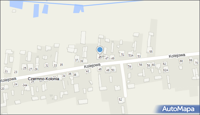 Czermno-Kolonia, Kolejowa, 45, mapa Czermno-Kolonia