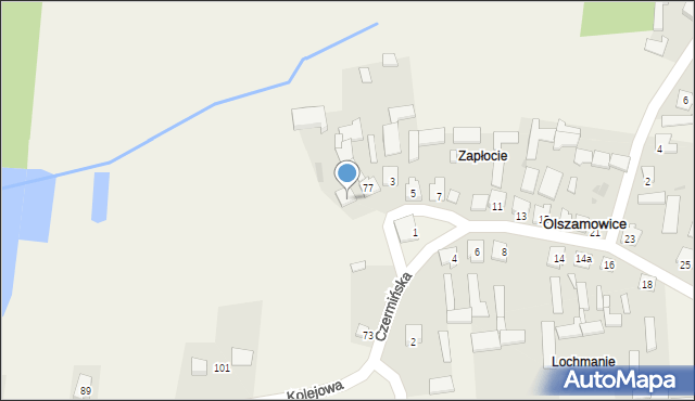 Czermno-Kolonia, Kolejowa, 79, mapa Czermno-Kolonia