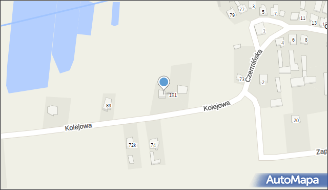 Czermno-Kolonia, Kolejowa, 97, mapa Czermno-Kolonia