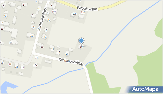 Czernica, Kochanowskiego Jana, 19, mapa Czernica