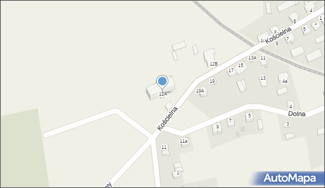Czernice Borowe, Kościelna, 12A, mapa Czernice Borowe