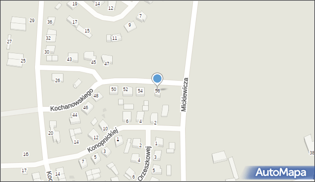Czerniejewo, Kochanowskiego Jana, 56, mapa Czerniejewo