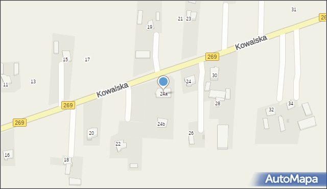 Czerniewice, Kowalska, 24a, mapa Czerniewice