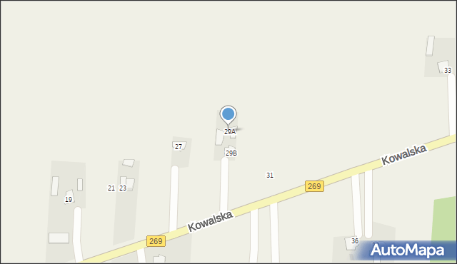 Czerniewice, Kowalska, 29A, mapa Czerniewice