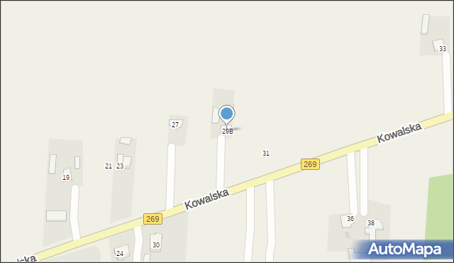 Czerniewice, Kowalska, 29B, mapa Czerniewice