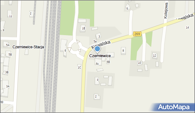 Czerniewice, Kowalska, 6A, mapa Czerniewice