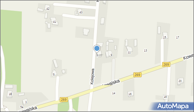 Czerniewice, Kowalska, 7, mapa Czerniewice