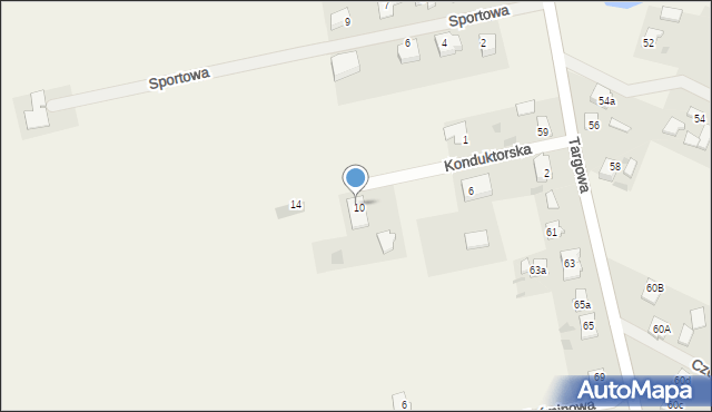 Czernikowo, Konduktorska, 10a, mapa Czernikowo