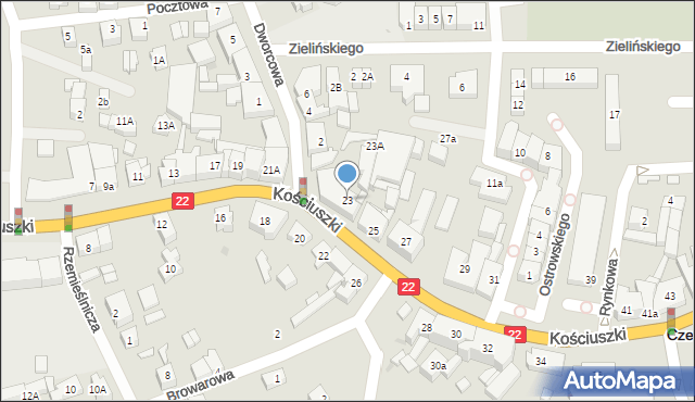 Czersk, Kościuszki Tadeusza, gen., 23, mapa Czersk