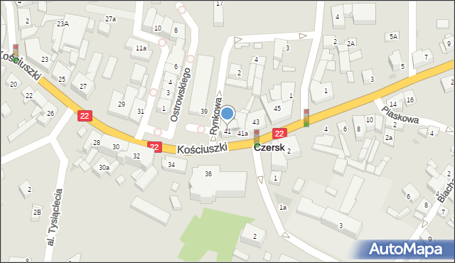 Czersk, Kościuszki Tadeusza, gen., 41, mapa Czersk