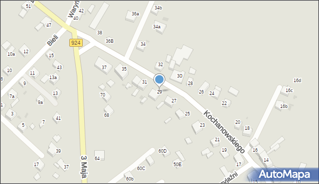 Czerwionka-Leszczyny, Kochanowskiego Jana, 29, mapa Czerwionka-Leszczyny