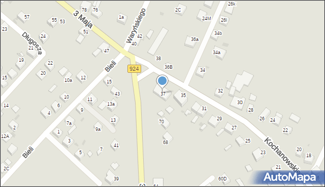 Czerwionka-Leszczyny, Kochanowskiego Jana, 37, mapa Czerwionka-Leszczyny