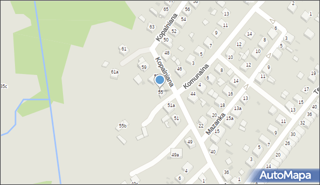 Czerwionka-Leszczyny, Kopalniana, 55, mapa Czerwionka-Leszczyny