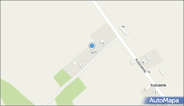Czerwona Woda, Kościelnik, 7a, mapa Czerwona Woda