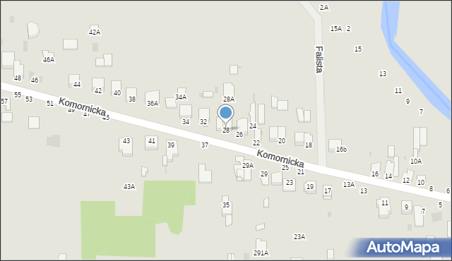 Częstochowa, Komornicka, 28, mapa Częstochowy