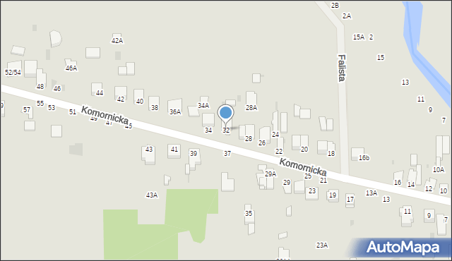 Częstochowa, Komornicka, 32, mapa Częstochowy