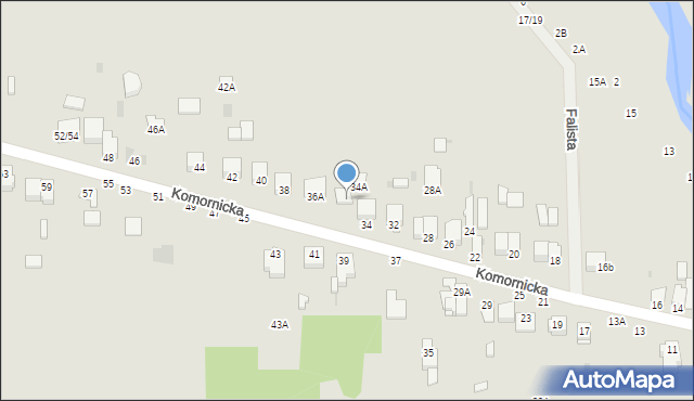 Częstochowa, Komornicka, 36, mapa Częstochowy