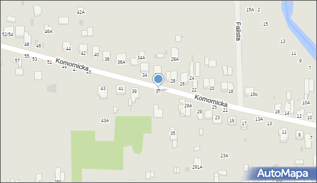 Częstochowa, Komornicka, 37, mapa Częstochowy