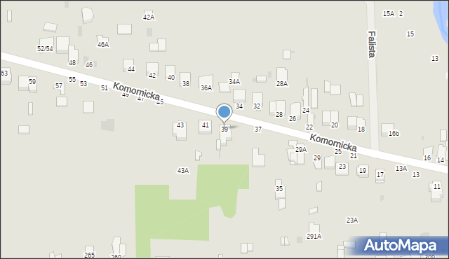 Częstochowa, Komornicka, 39, mapa Częstochowy