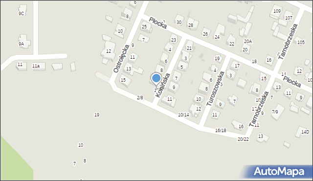 Częstochowa, Konińska, 12, mapa Częstochowy