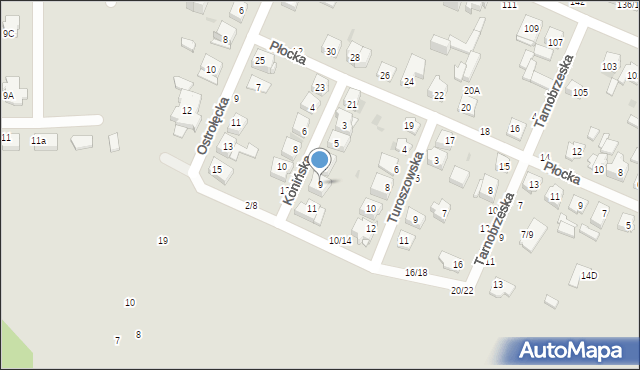 Częstochowa, Konińska, 9, mapa Częstochowy