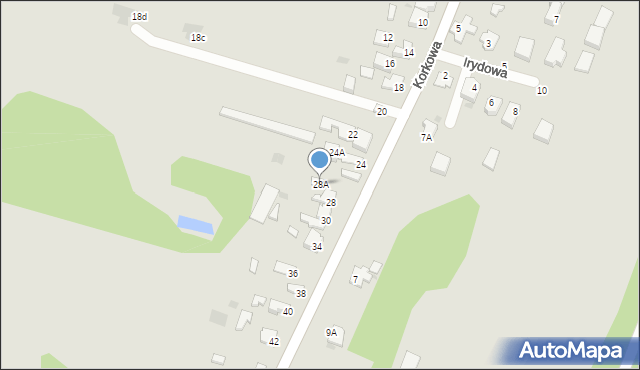 Częstochowa, Korkowa, 28A, mapa Częstochowy