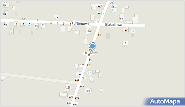 Częstochowa, Korkowa, 91, mapa Częstochowy