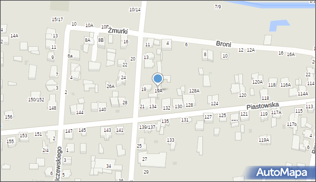 Częstochowa, Kościelna, 19A, mapa Częstochowy