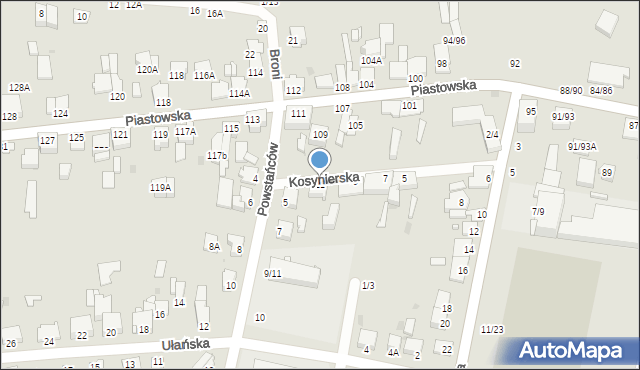 Częstochowa, Kosynierska, 11, mapa Częstochowy